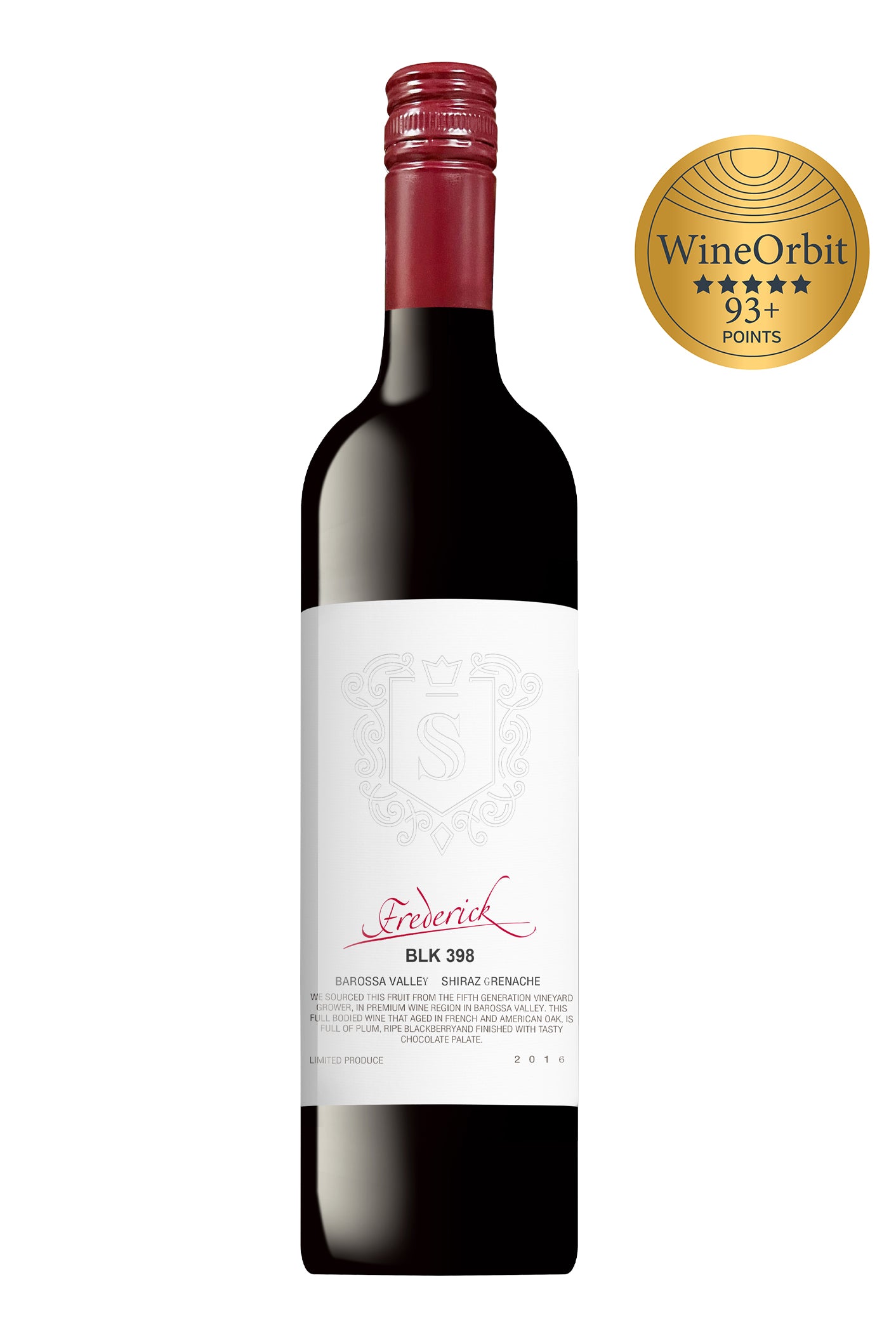 2021  Frederick  Old Vine Shiraz Grenache BLK 398